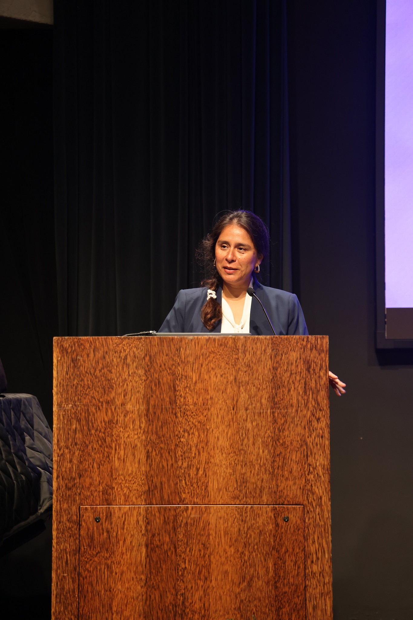 
Board of Trustees President Geysil Arroyo speaks during convocation.
