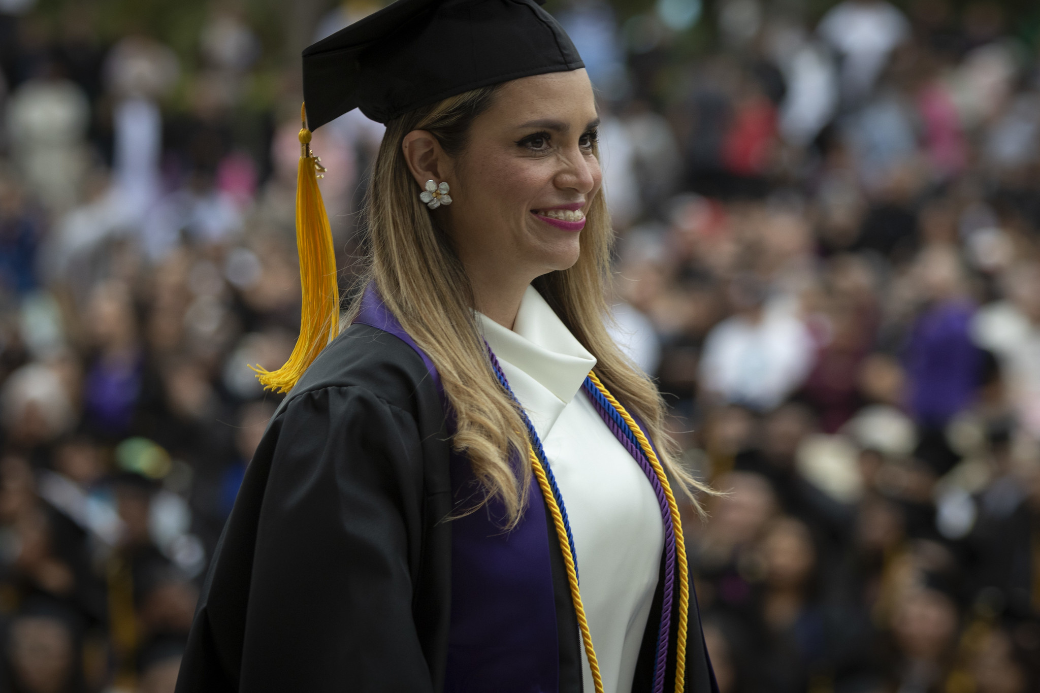 
College of Continuing Education Associated Government President Haydee Zuniga at commencement.
