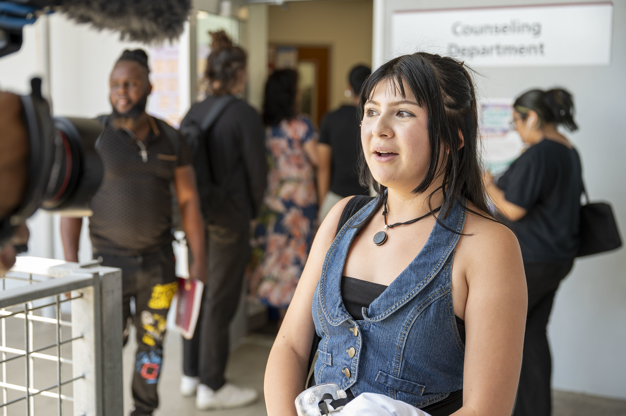 
A student being interviewed for a video.&nbsp;
