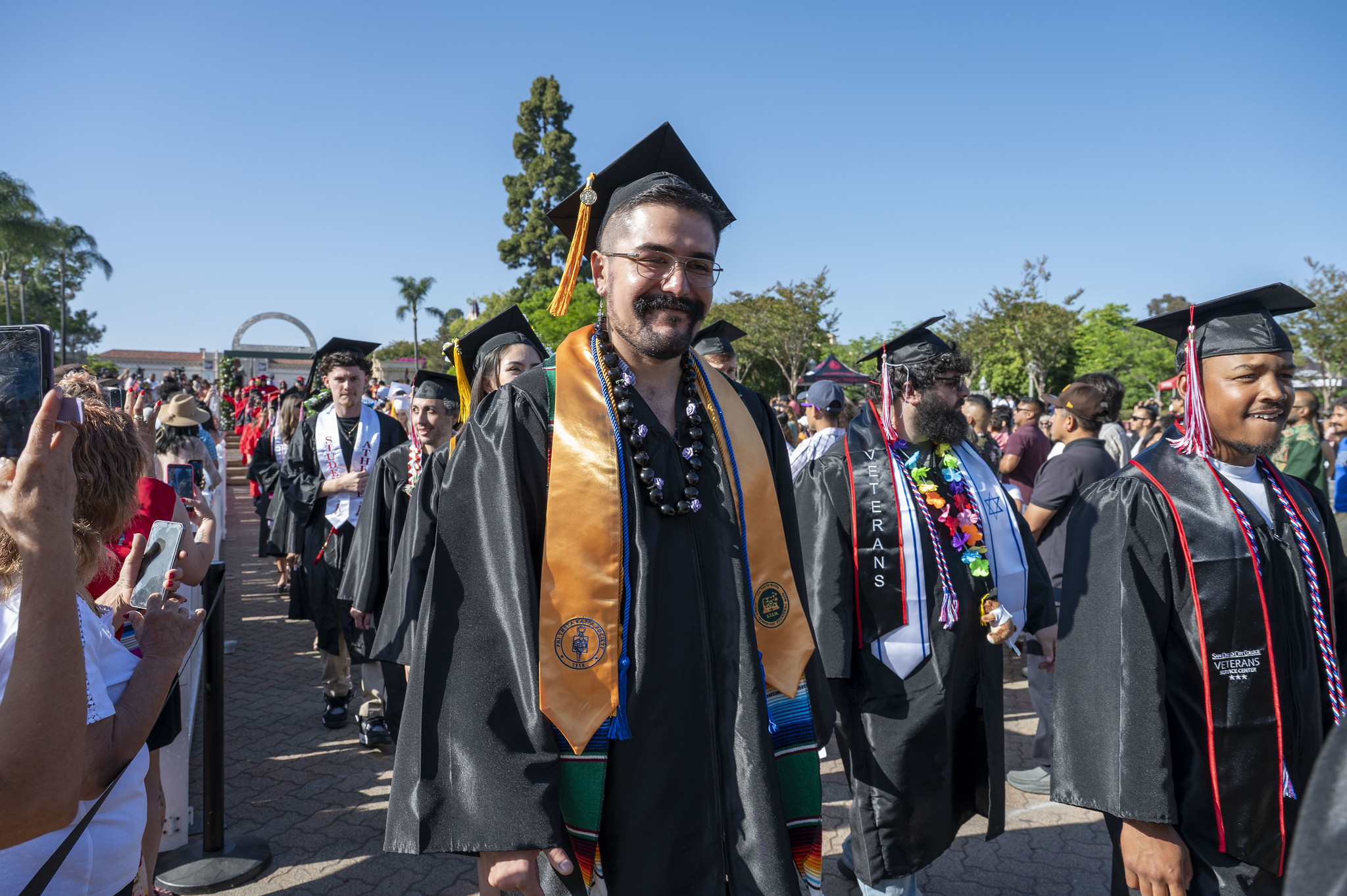 
A graduate enters the ceremony.
