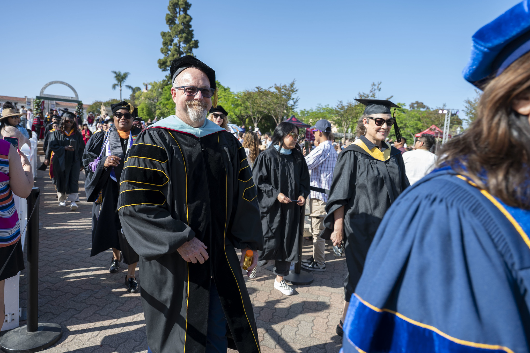 
City College faculty heads into the ceremony.

