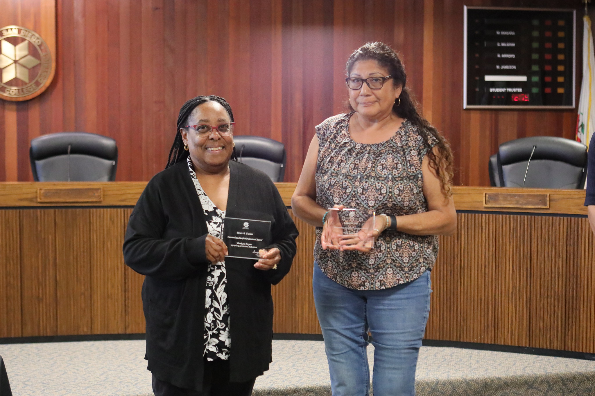 
Two employees who tied for Classified employee of the year.

