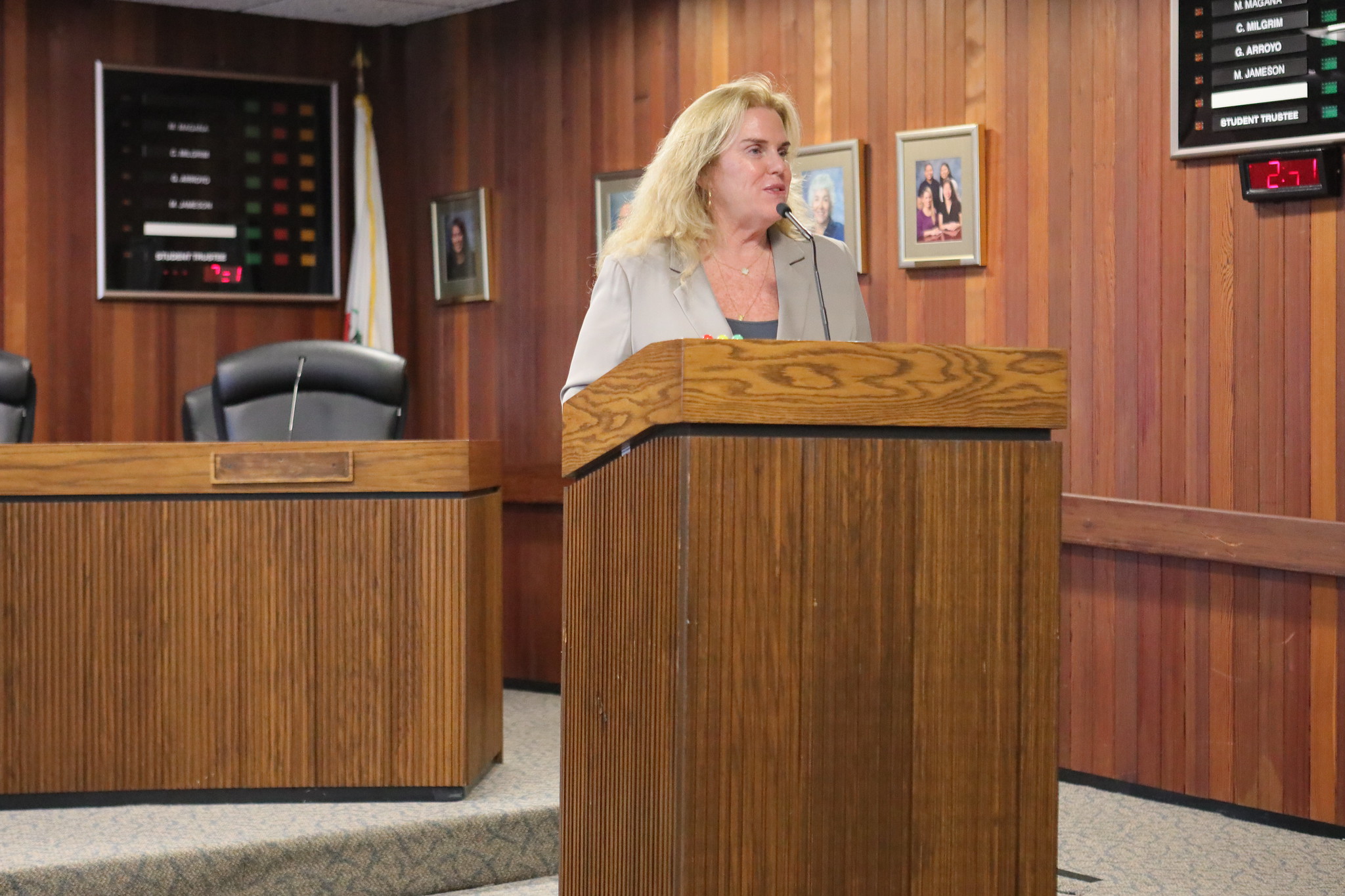 
Vice Chancellor of Educational Services Susan Topham speaks at the ceremony.
