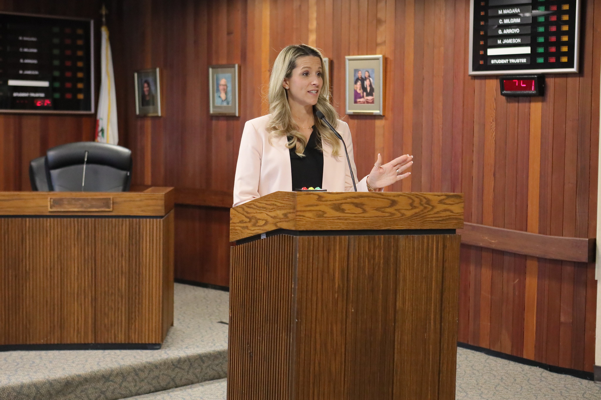 
Amanda Stopper from human resources speaks at the event
