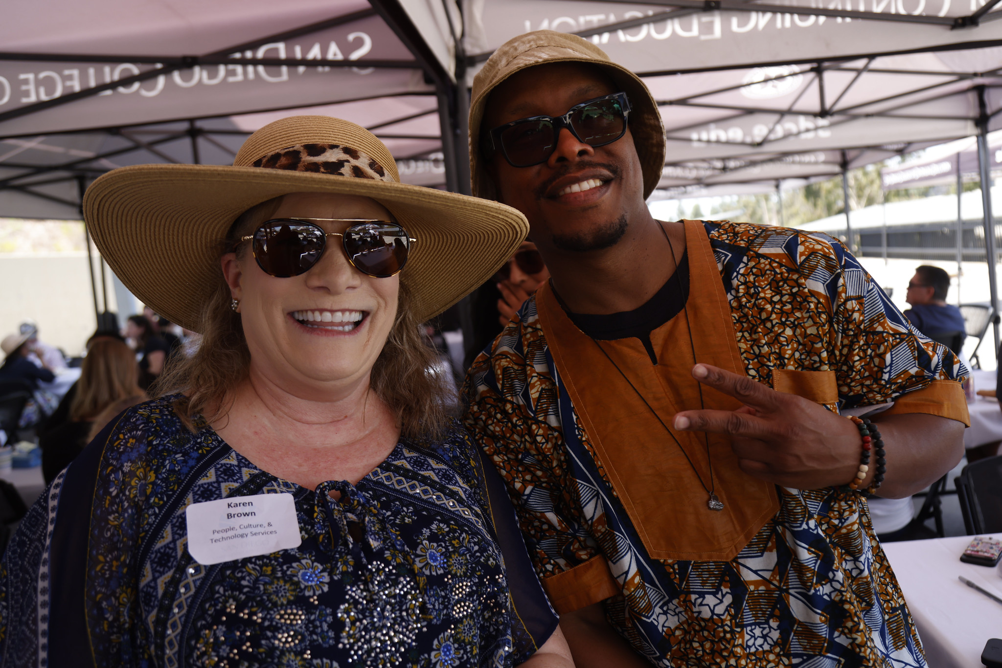
Vice Chancellor Jared Burns with Karen Brown.
