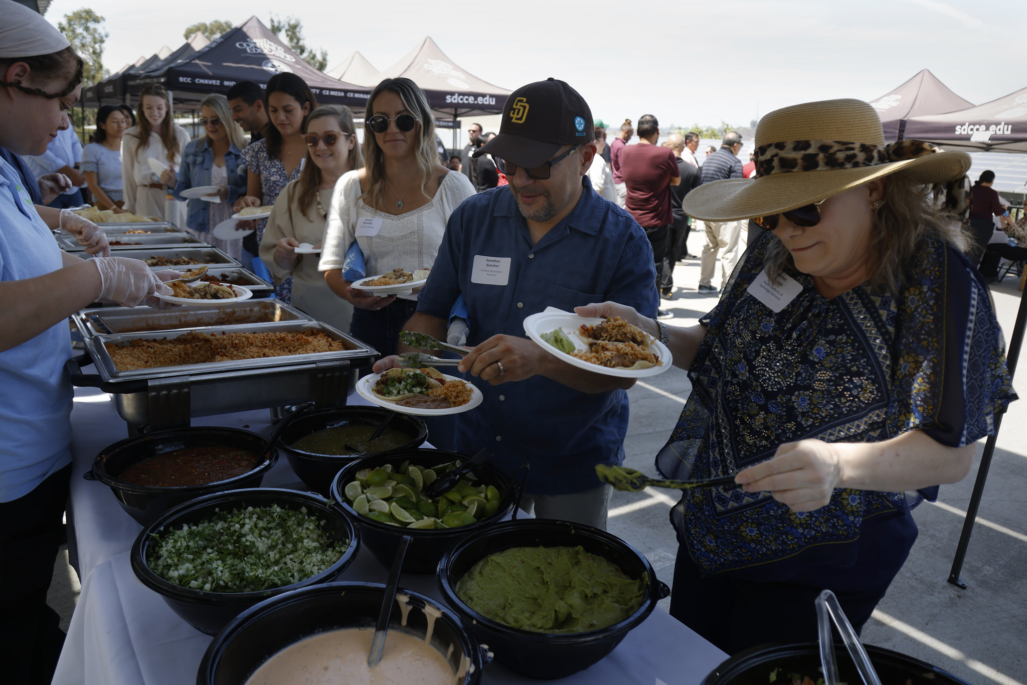 
Employees were treated to a taco lunch.
