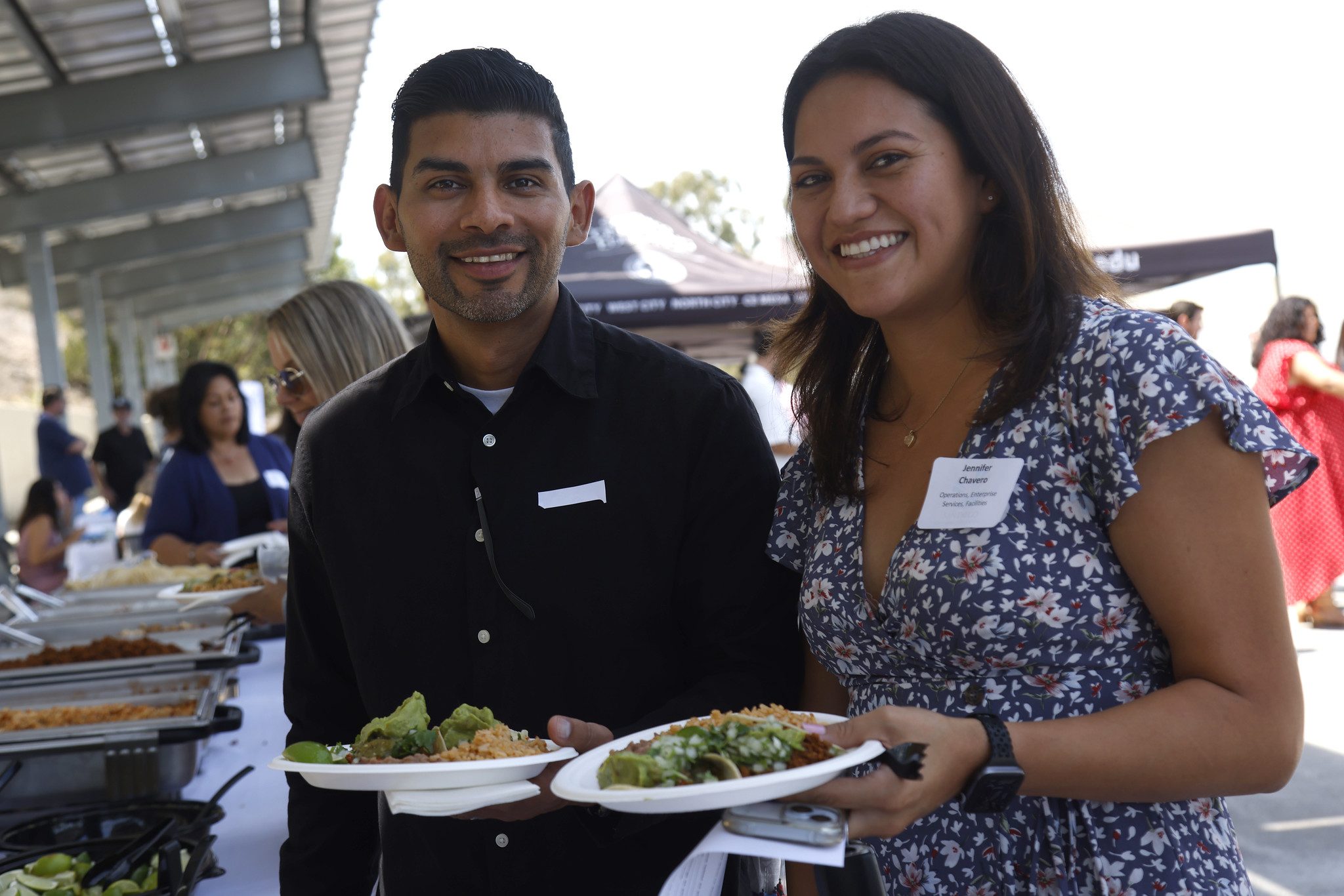 
Employees were treated to a taco lunch.
