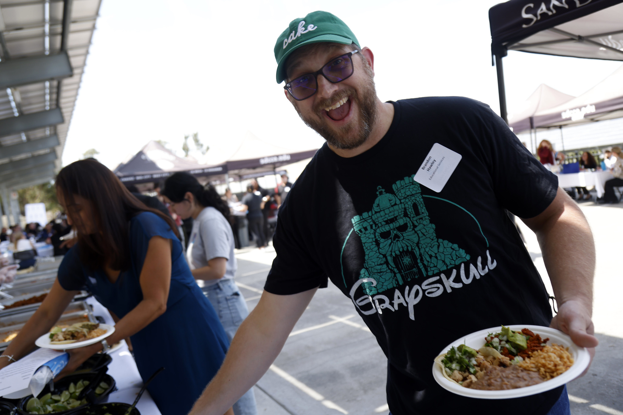 
Employees were treated to a taco lunch.
