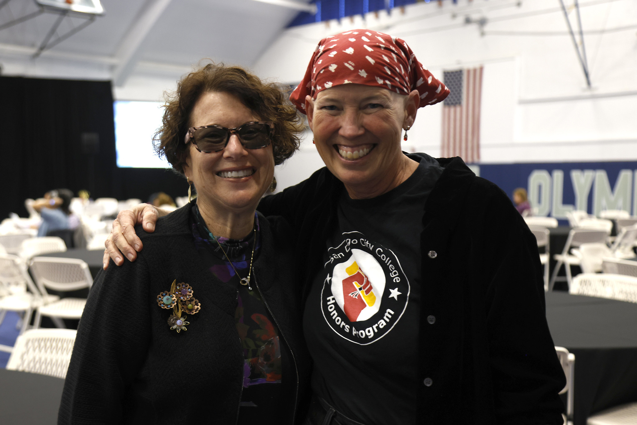 
Two school officials at the honors luncheon.
