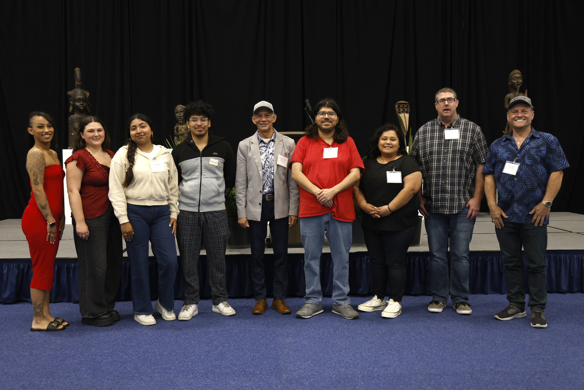 
Nine honors students at the honors luncheon.
