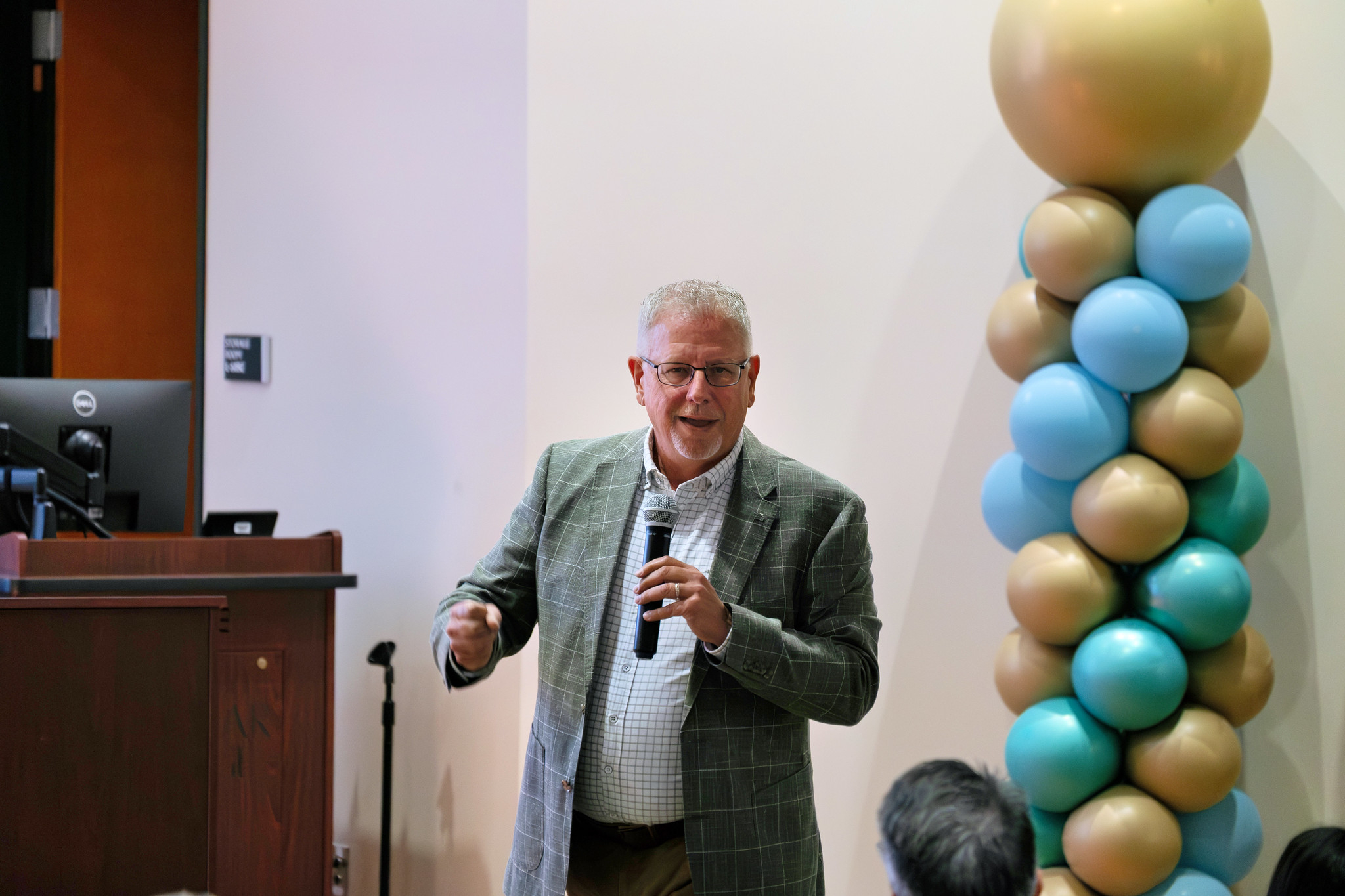 
Miramar College President Wes Lundburg speaks to the audience.
