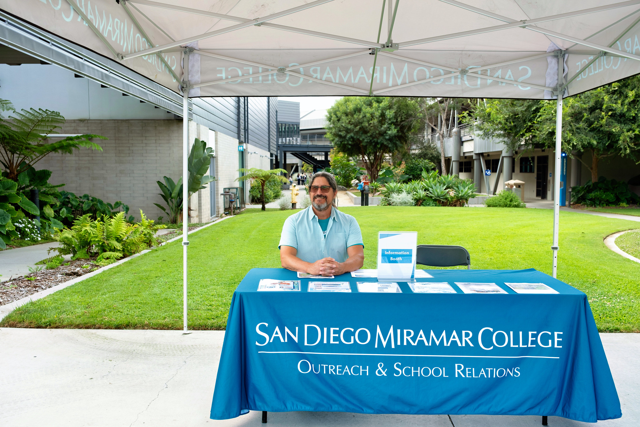 
The outreach and school relations booth.
