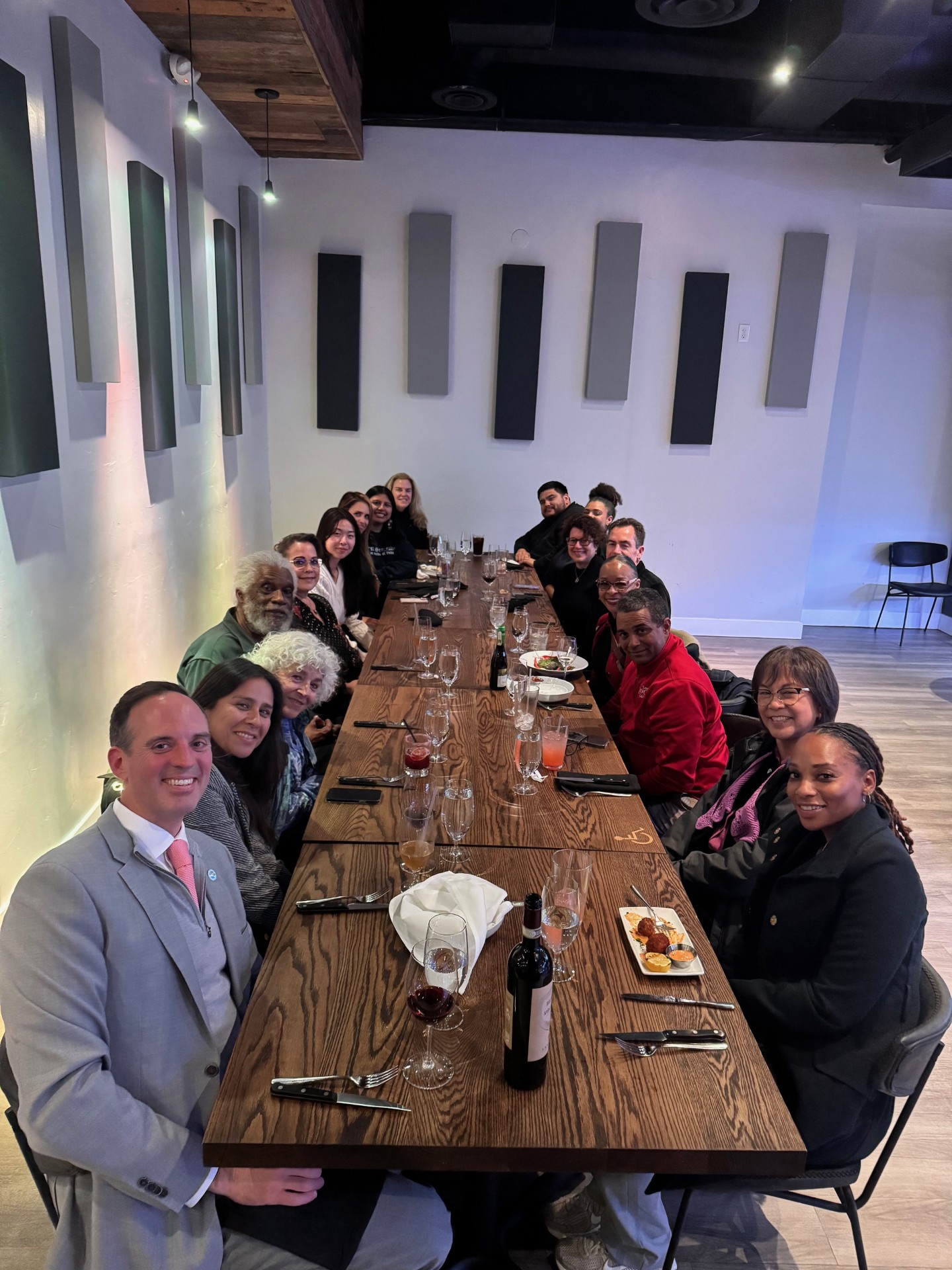 
District leaders around a table.
