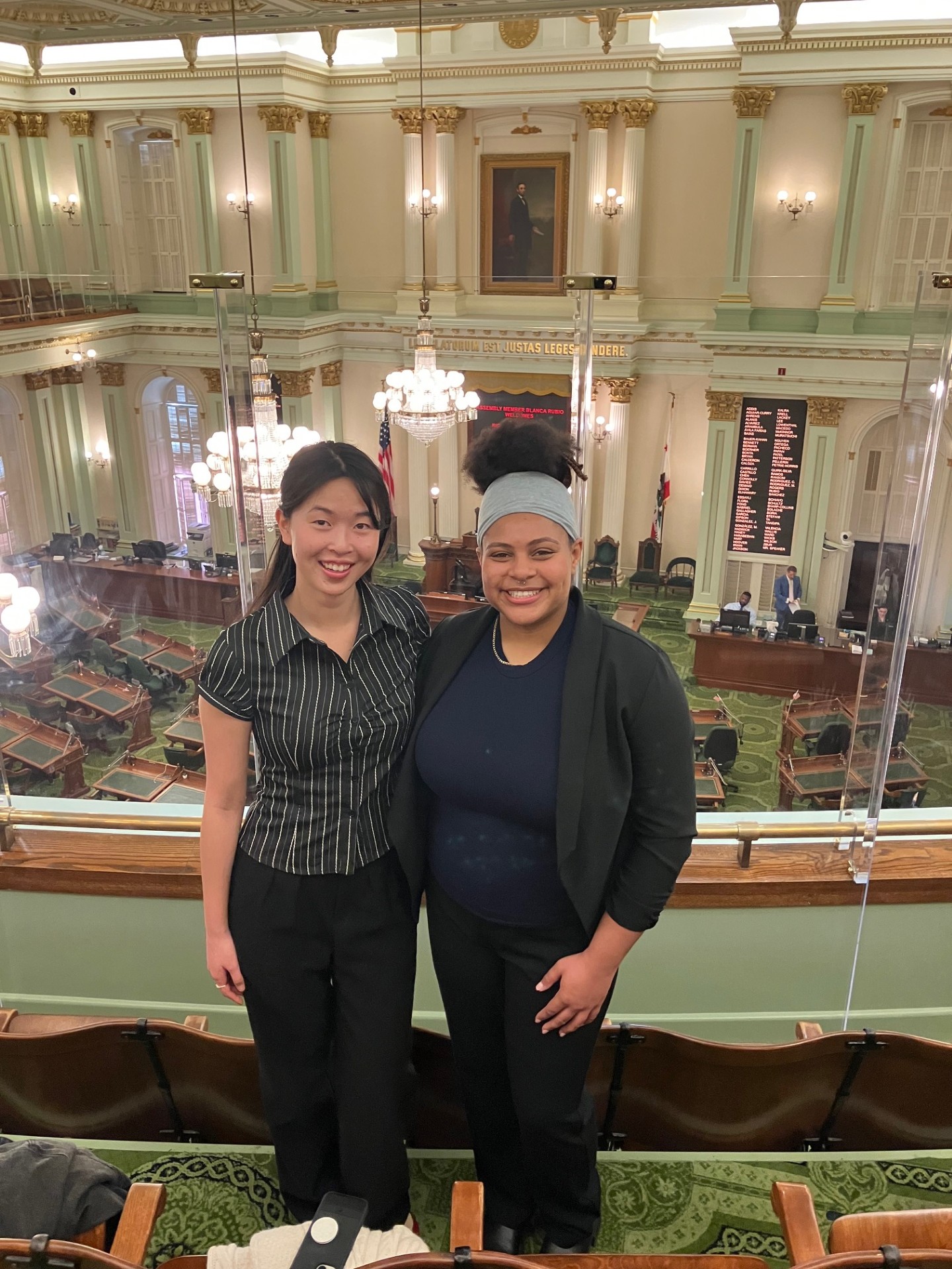 
2 student trustees in the Capitol building.
