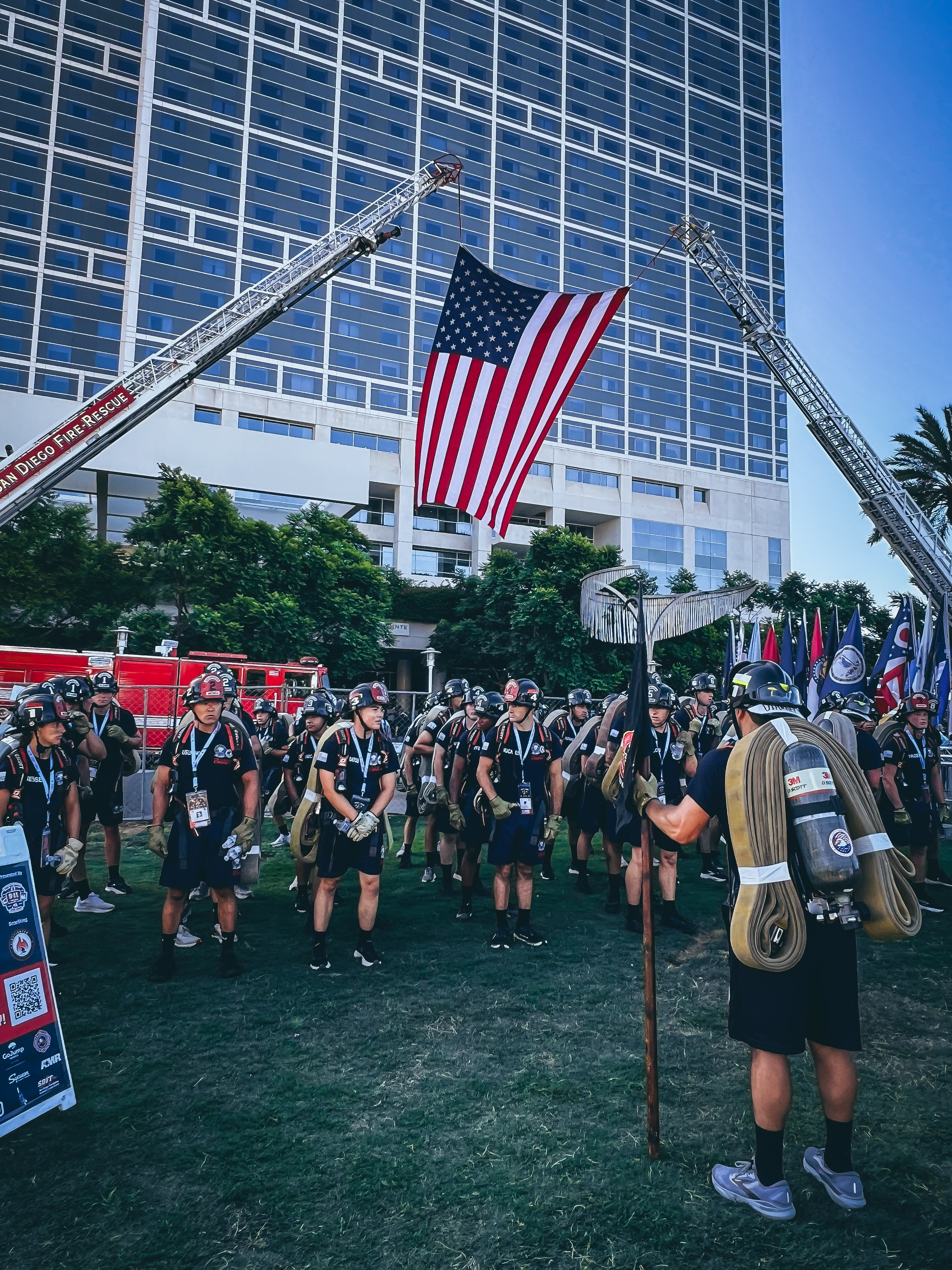 
Cadets under the American flag at the event.
