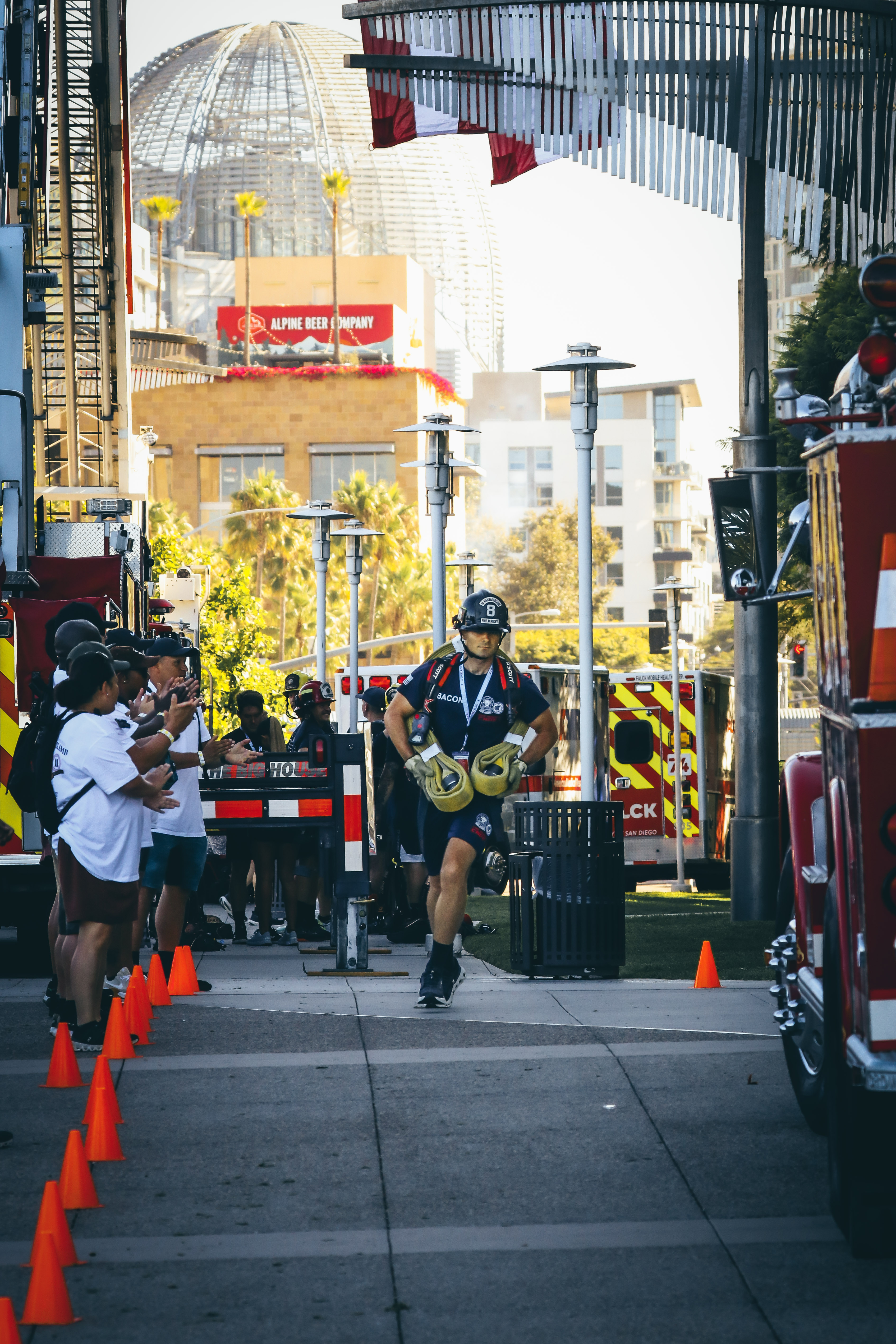 
A cadet nears the finish line.
