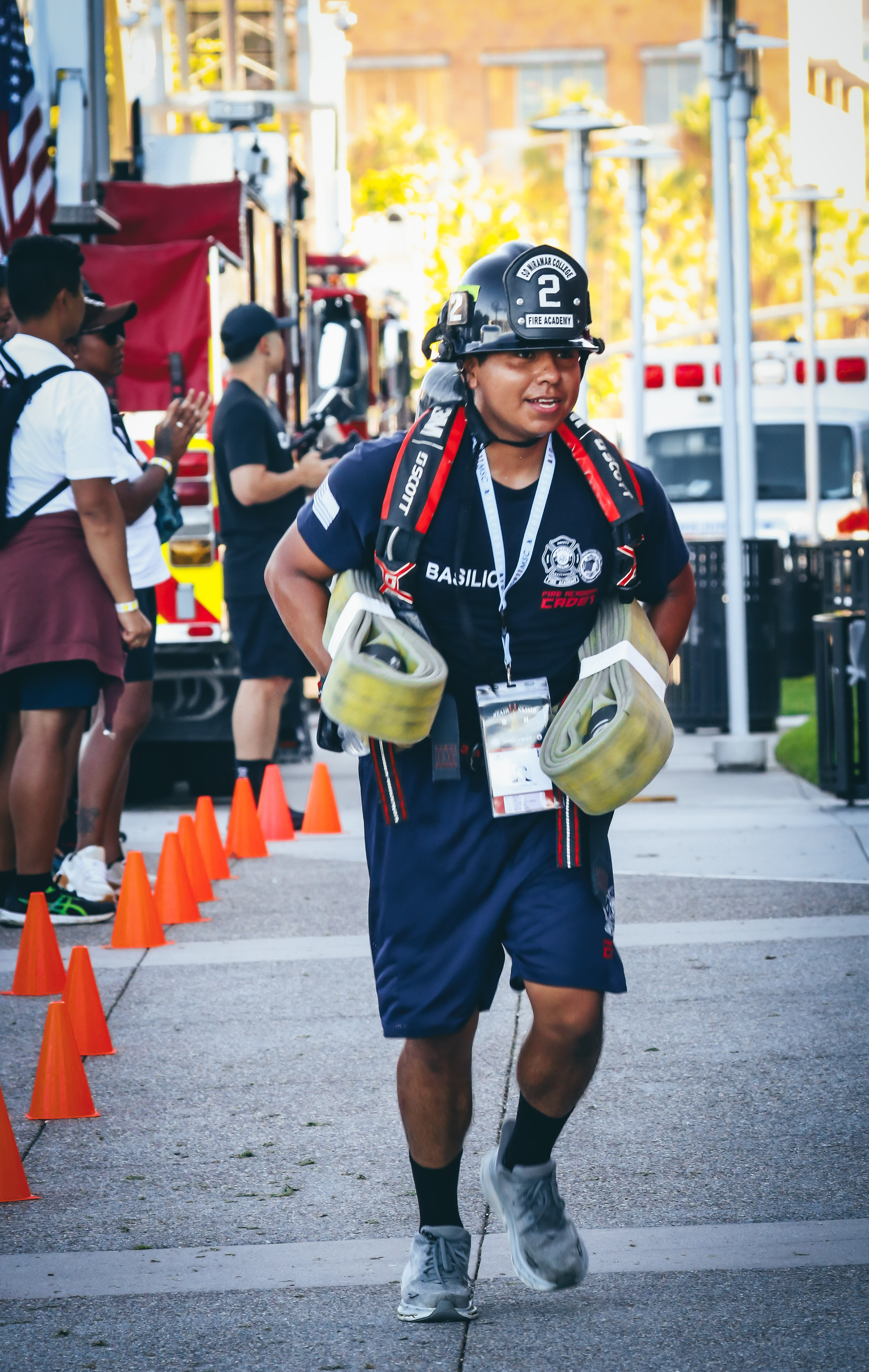 
A cadet nears the finish line.
