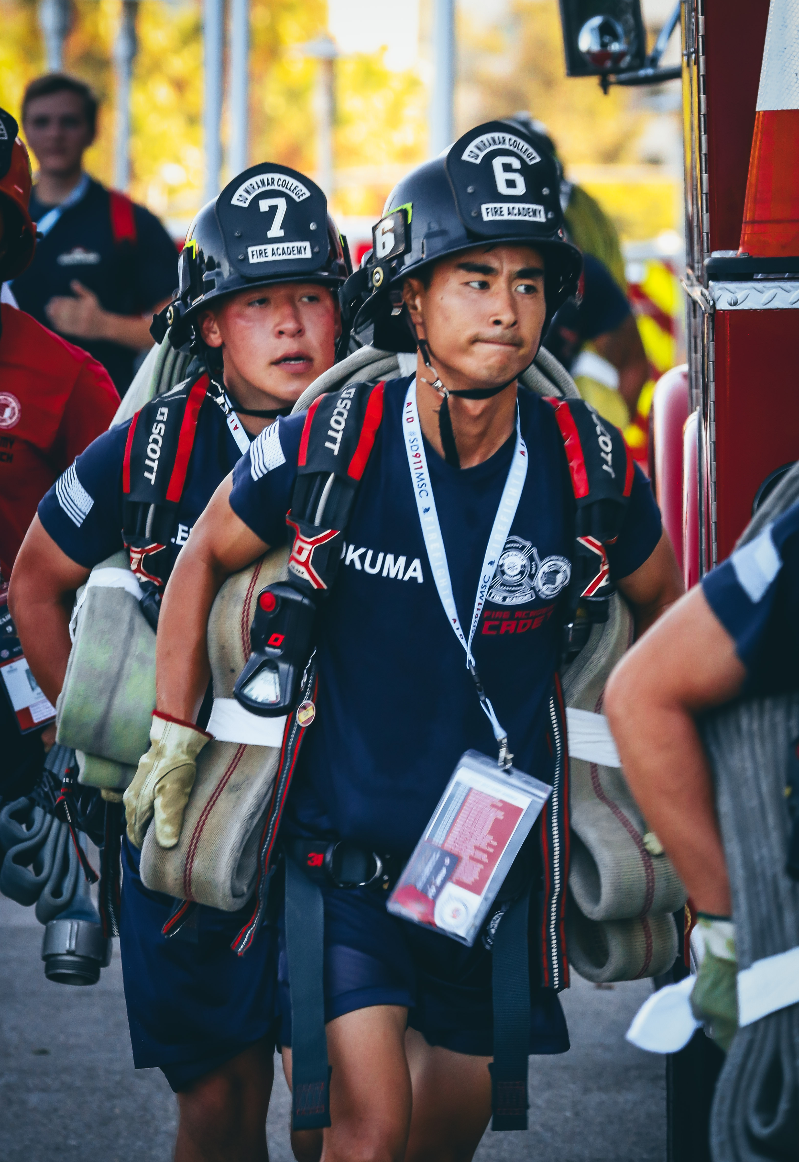 
Two cadets near the finish line.
