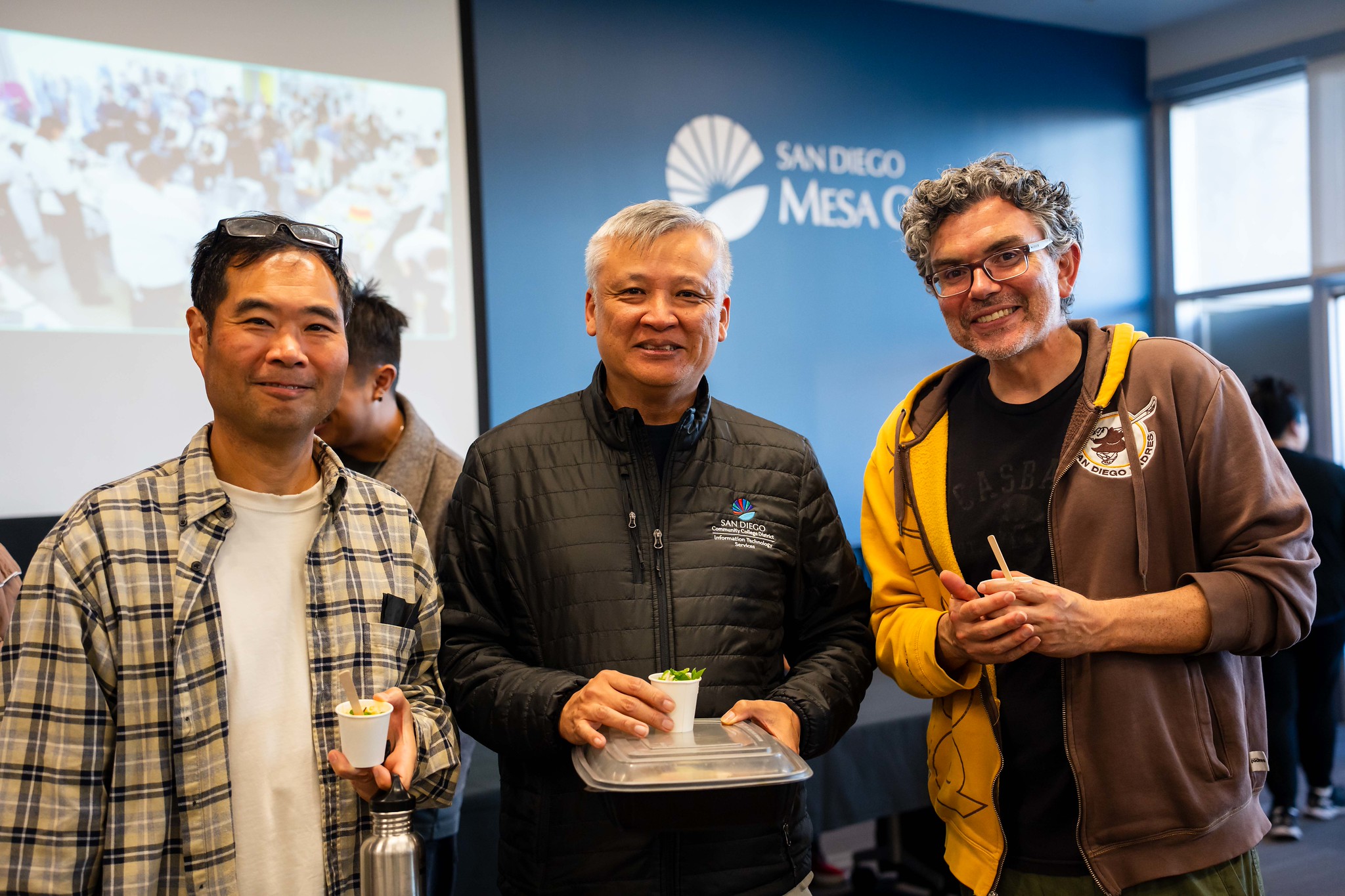 
Three guests enjoying their food at Taste of Mesa
