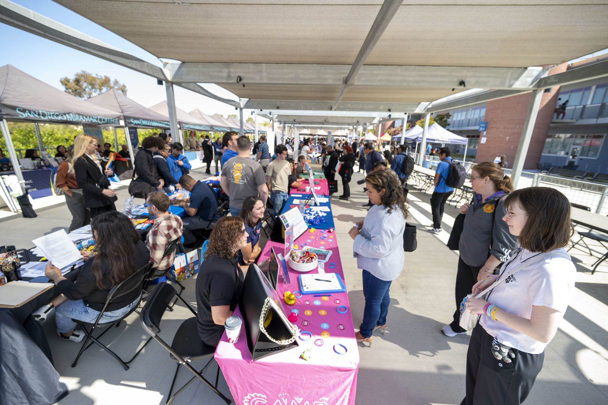 Attendees at the career fair.