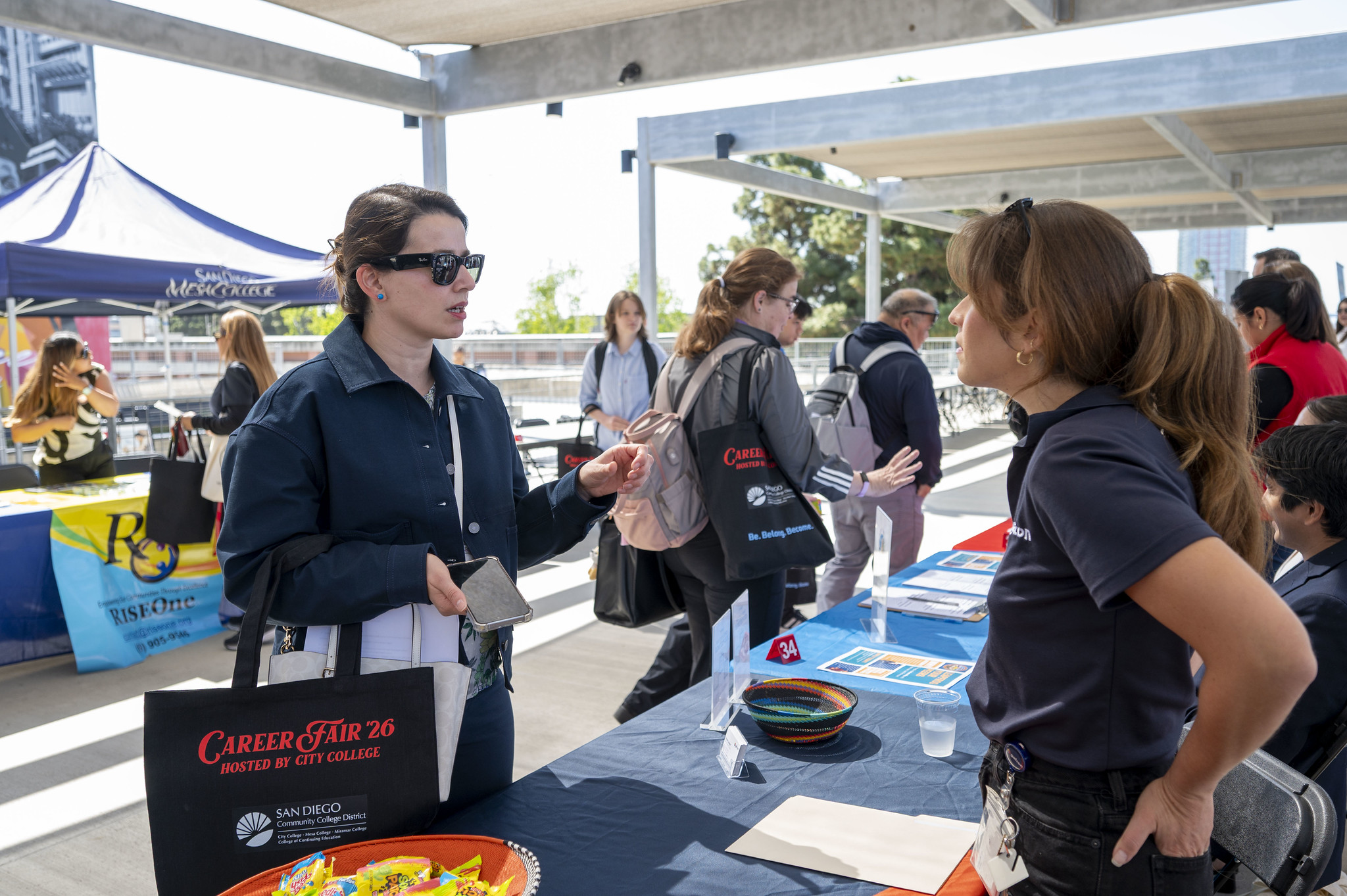 Attendees at the career fair.