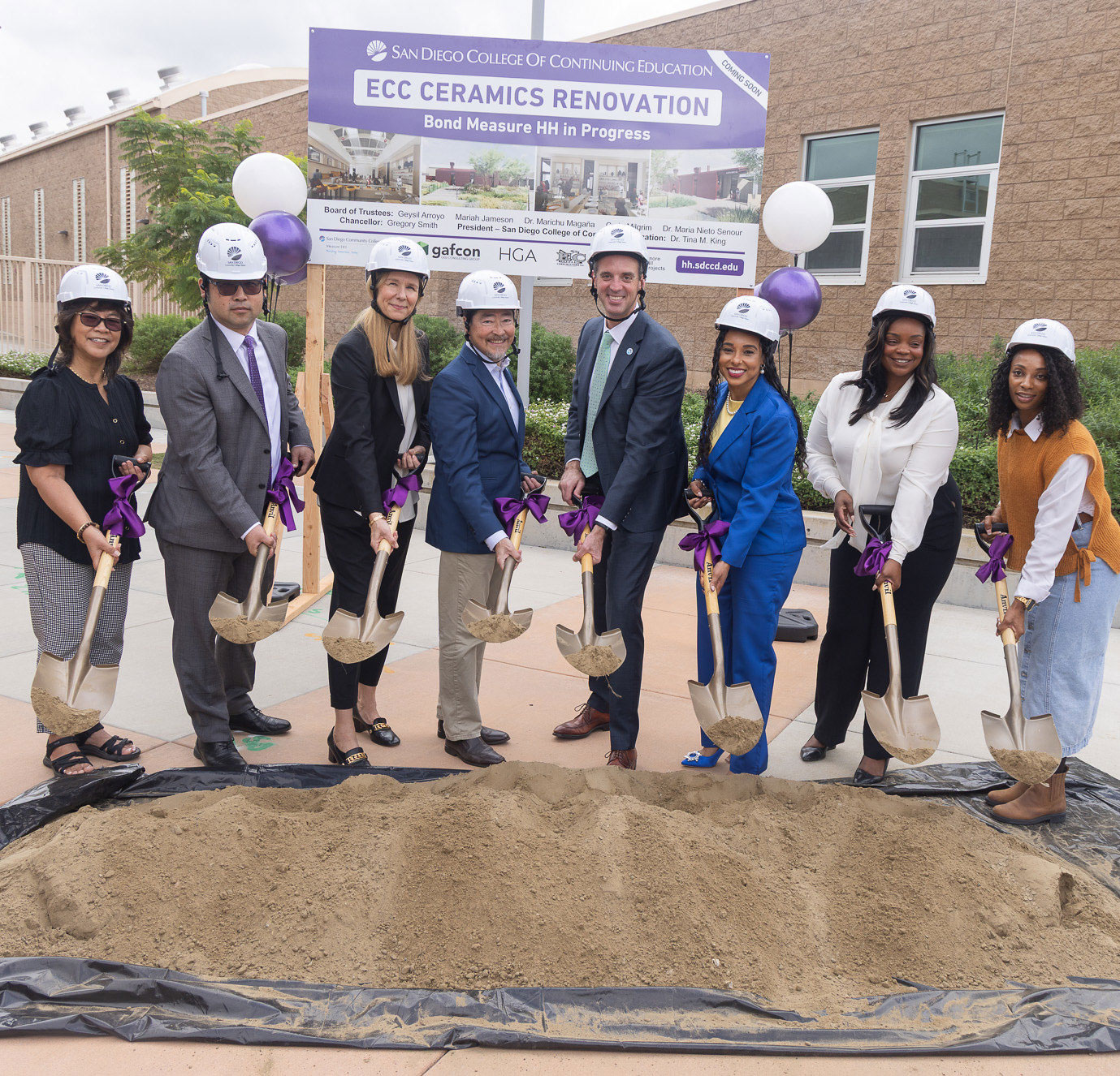 The groundbreaking event at the Educational Cultural Complex