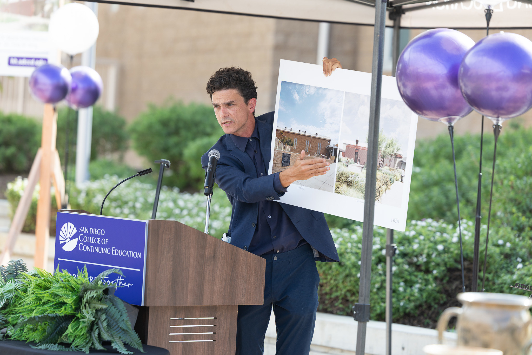 The groundbreaking event at the Educational Cultural Complex