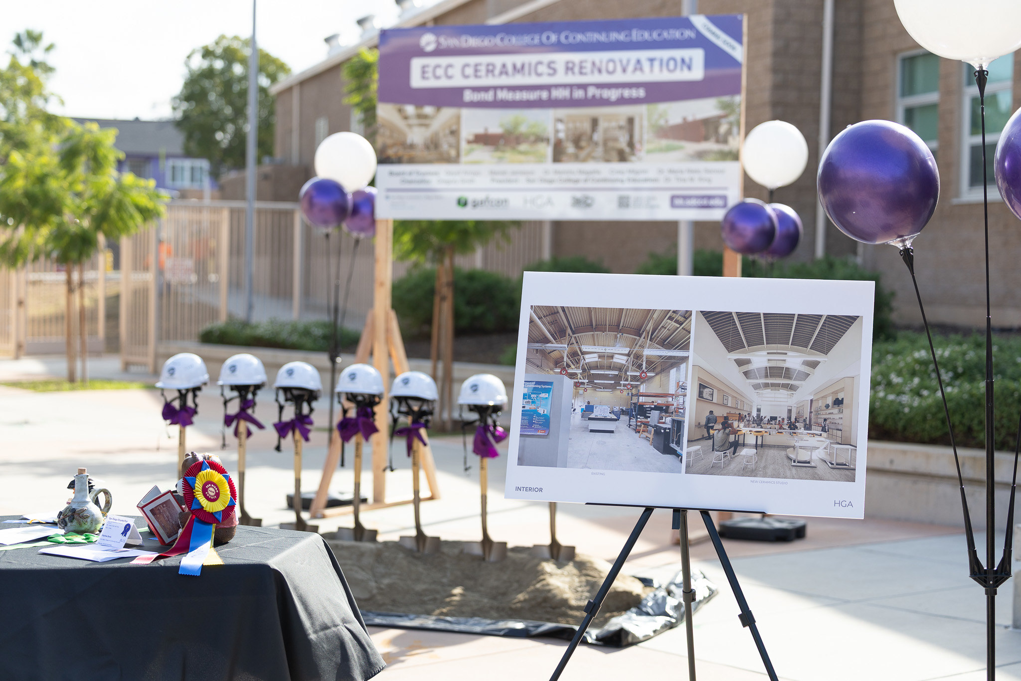 The groundbreaking event at the Educational Cultural Complex