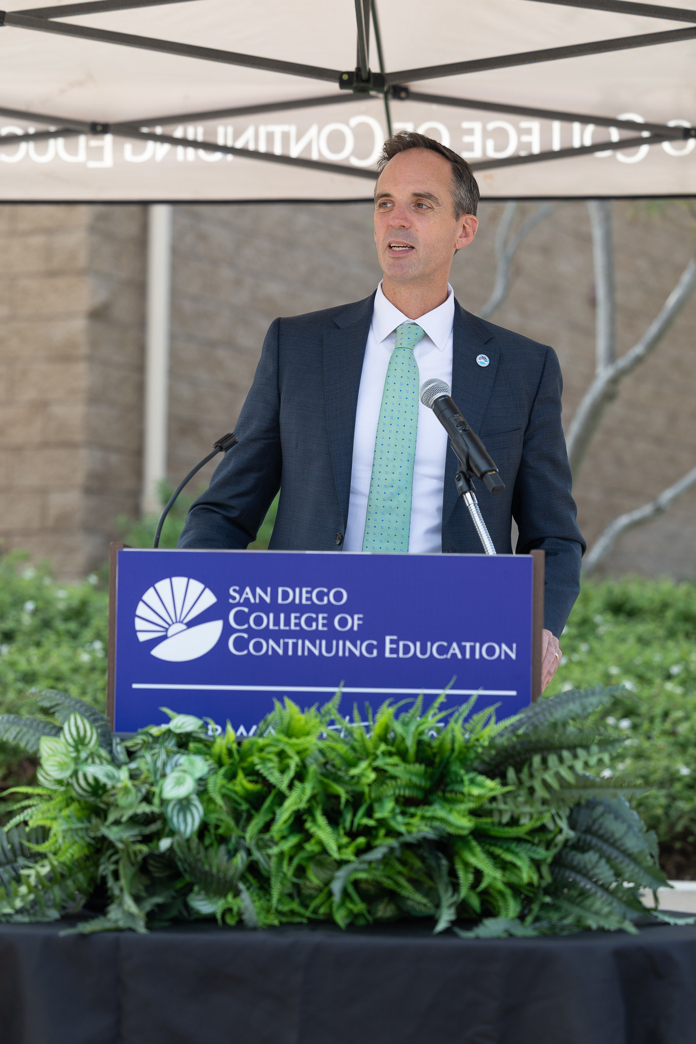 The groundbreaking event at the Educational Cultural Complex