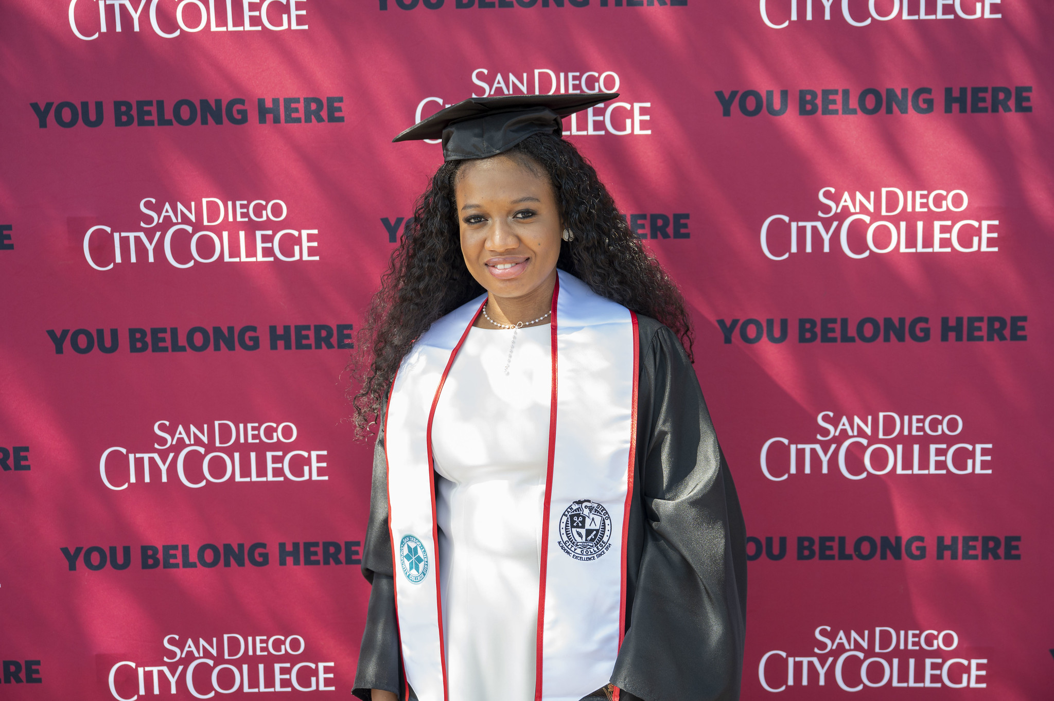 A student at commencement.