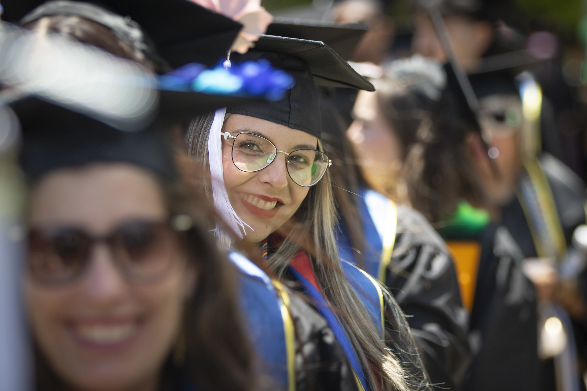 Grads line up to head into the commencement ceremony.&nbsp;