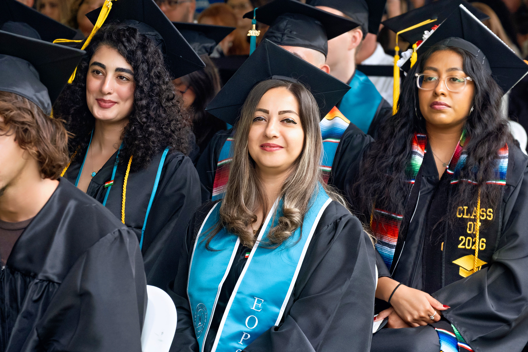 The audience seated at commencement.