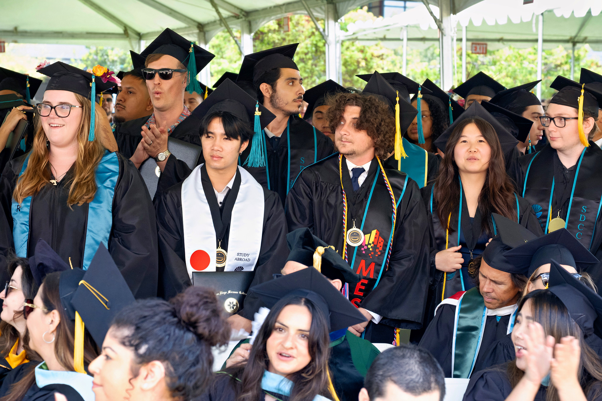 Graduates in the audience.