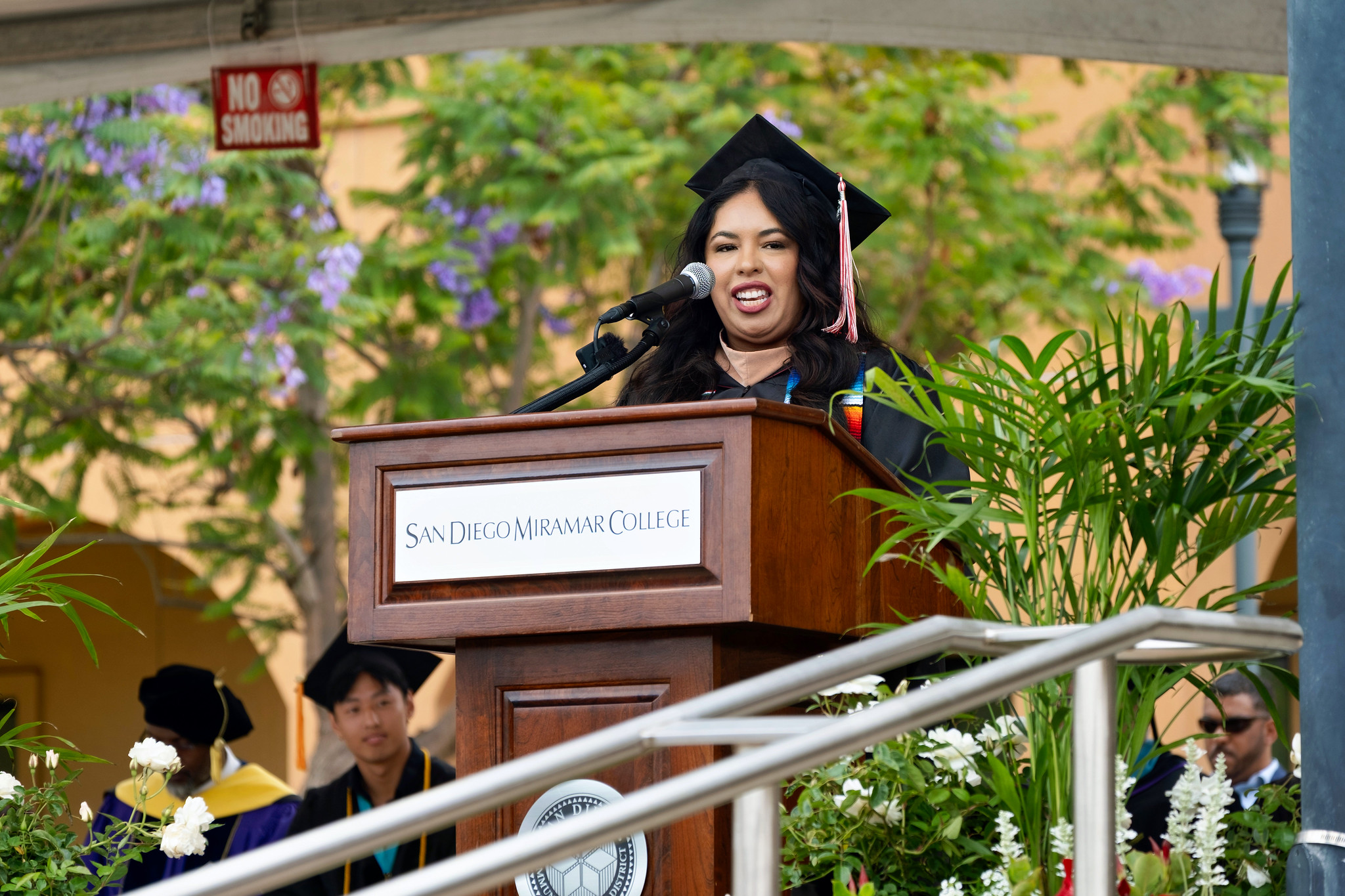 A speaker at commencement.