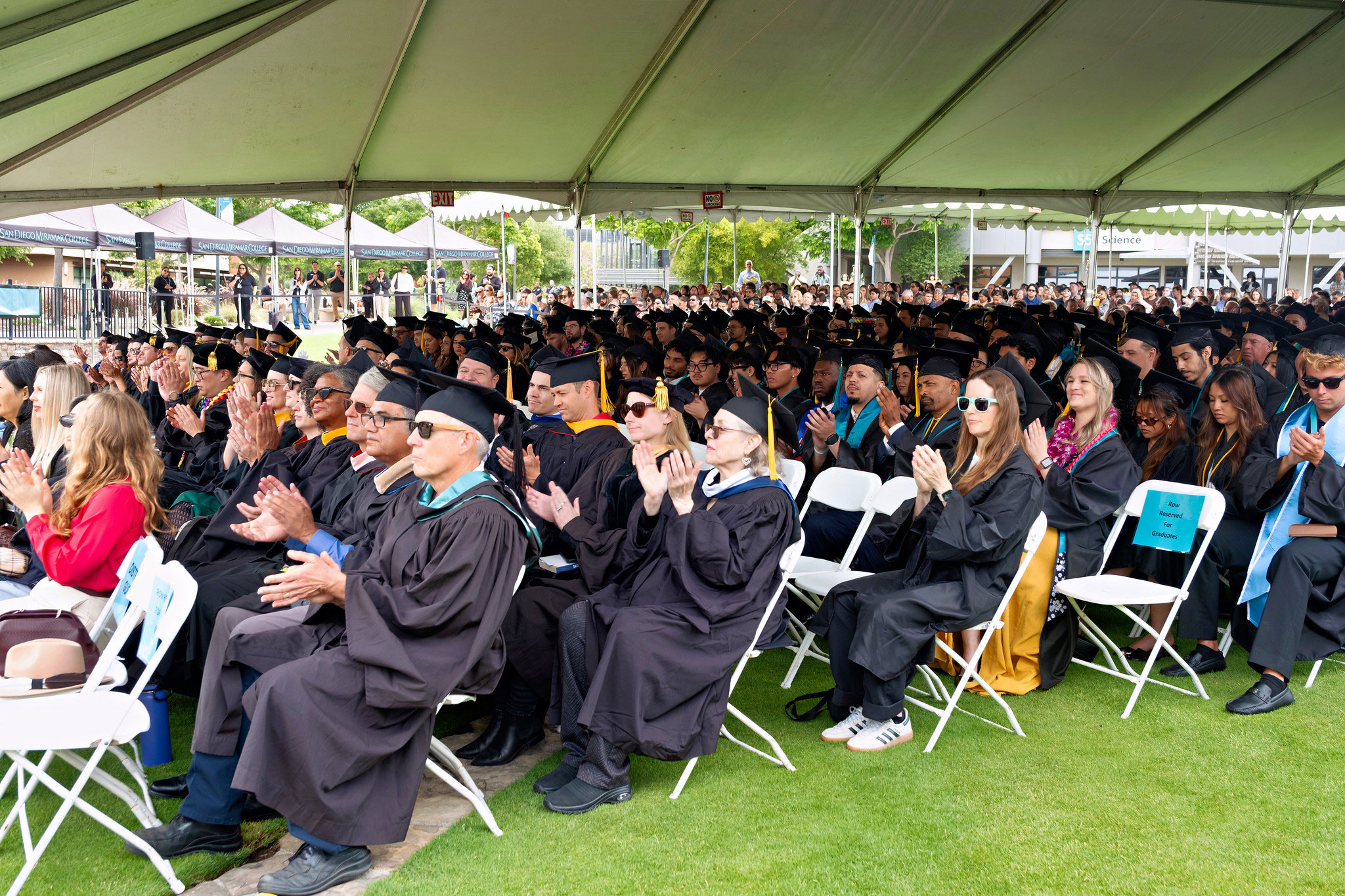The audience at commencement.