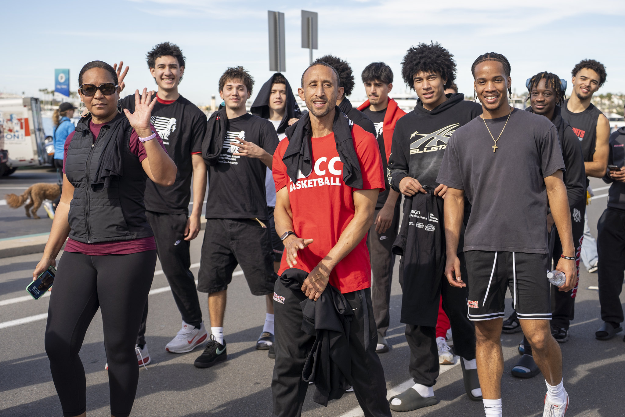 11 athletes from the City College men's basketball team.