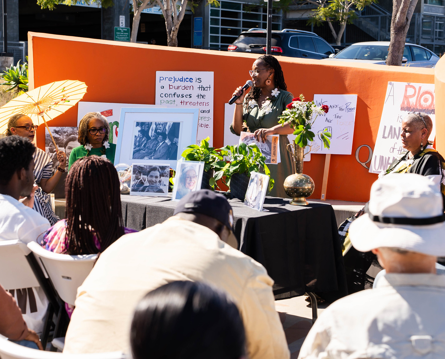 
A speaker at the Rosa Parks tribute.
