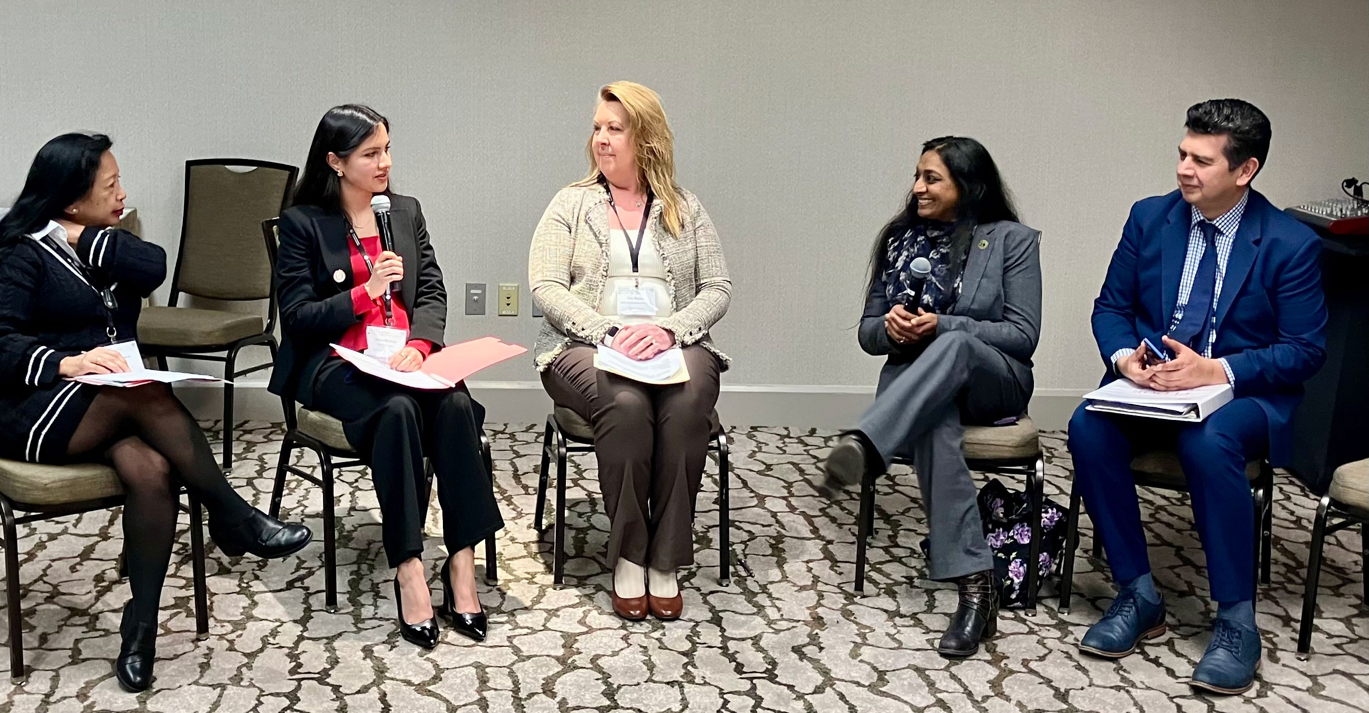 
City College ASG President Celina Martinez speaks at a meeting.
