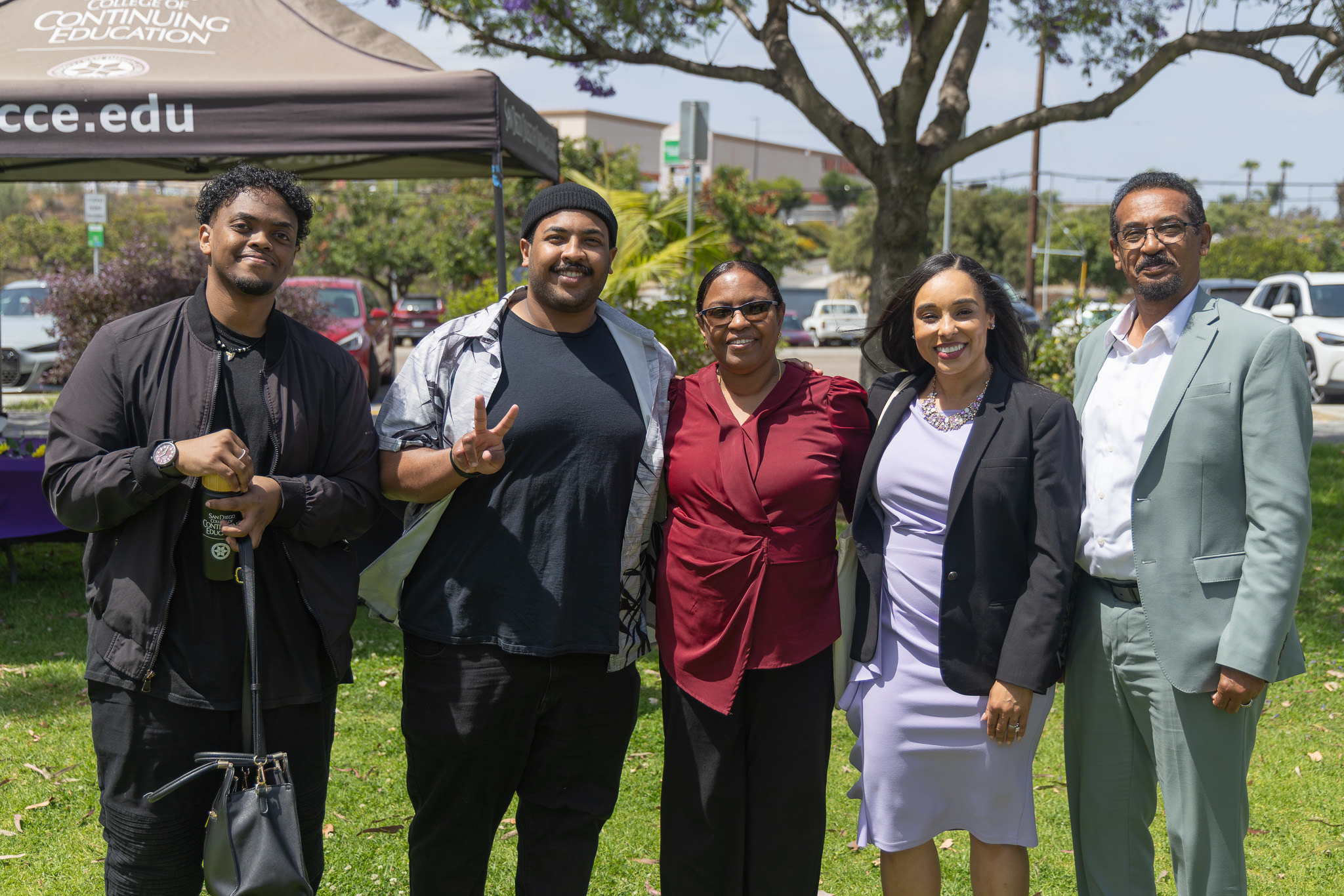 College of Continuing Education President Tina King with four employees.