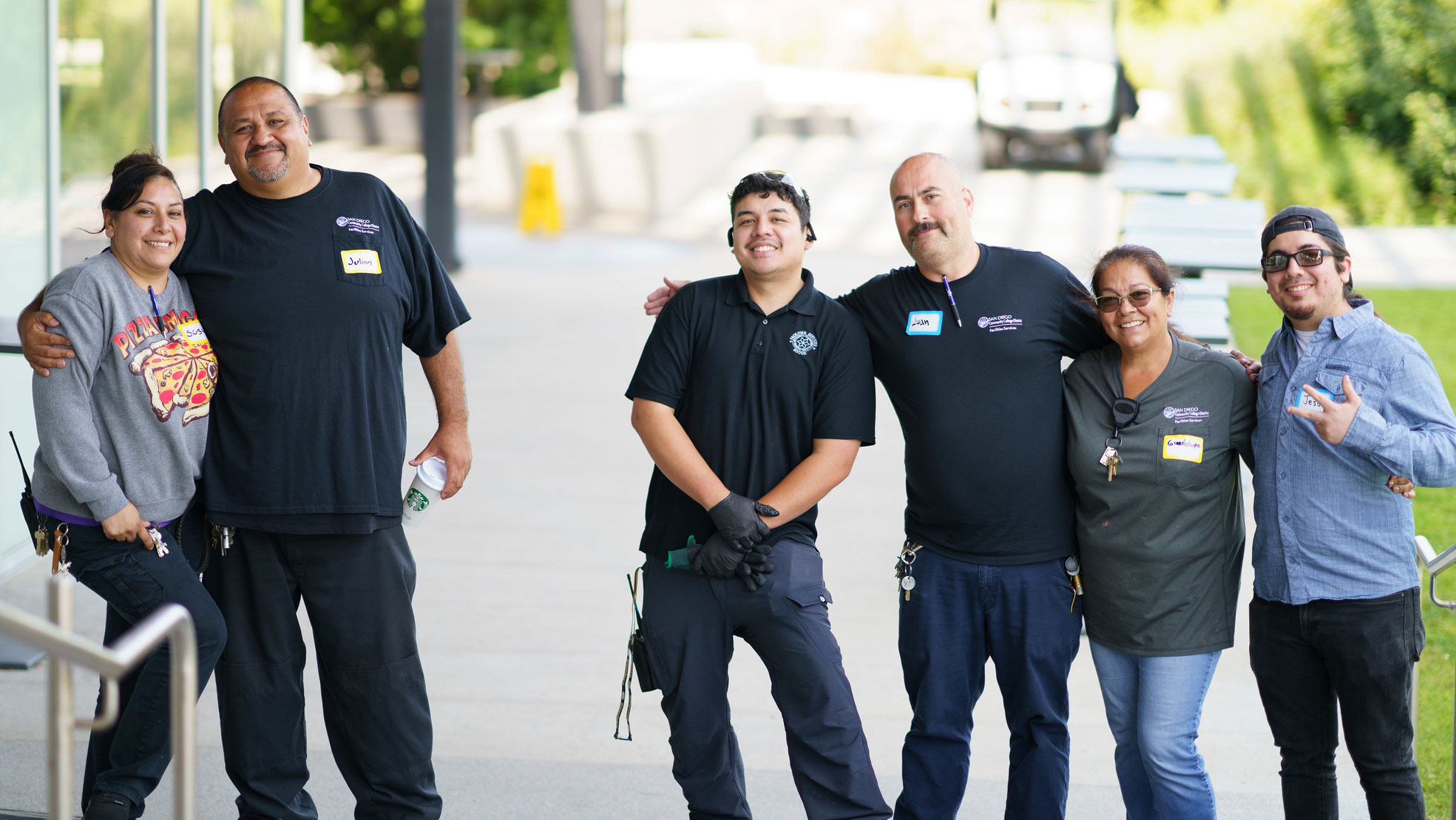 Six employees at Mesa College.